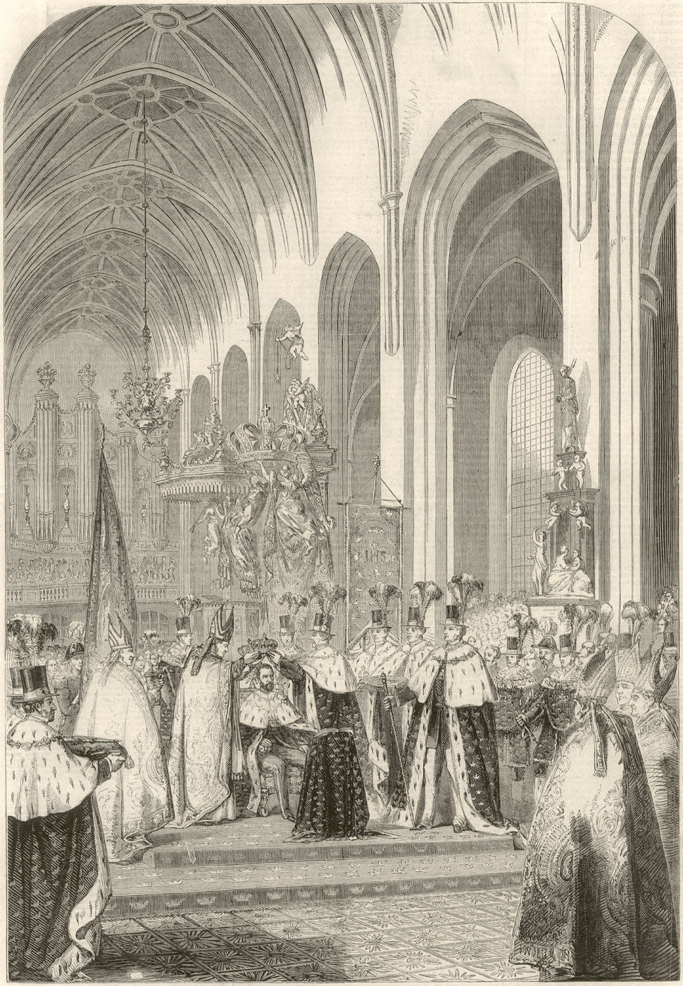 Coronation of King Charles XV of Sweden & IV of Norway. Carl Ludvig Eugen 1860